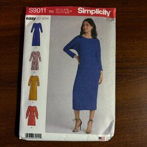 Simplicity Easy-to-Sew Pattern S9011 for Misses' Knit Pullover Dress